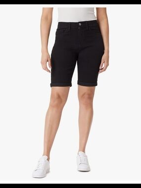 Angels Forever Young Everluxe Sculpt Bermuda Shorts Size 20W NWT Black Denim